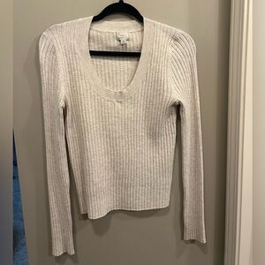 A New Day Off-White Ribbed Sweater
